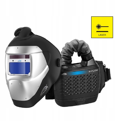 Przyłbica laserowa Most 100LW Air z Most R-flow, zestaw w torbie