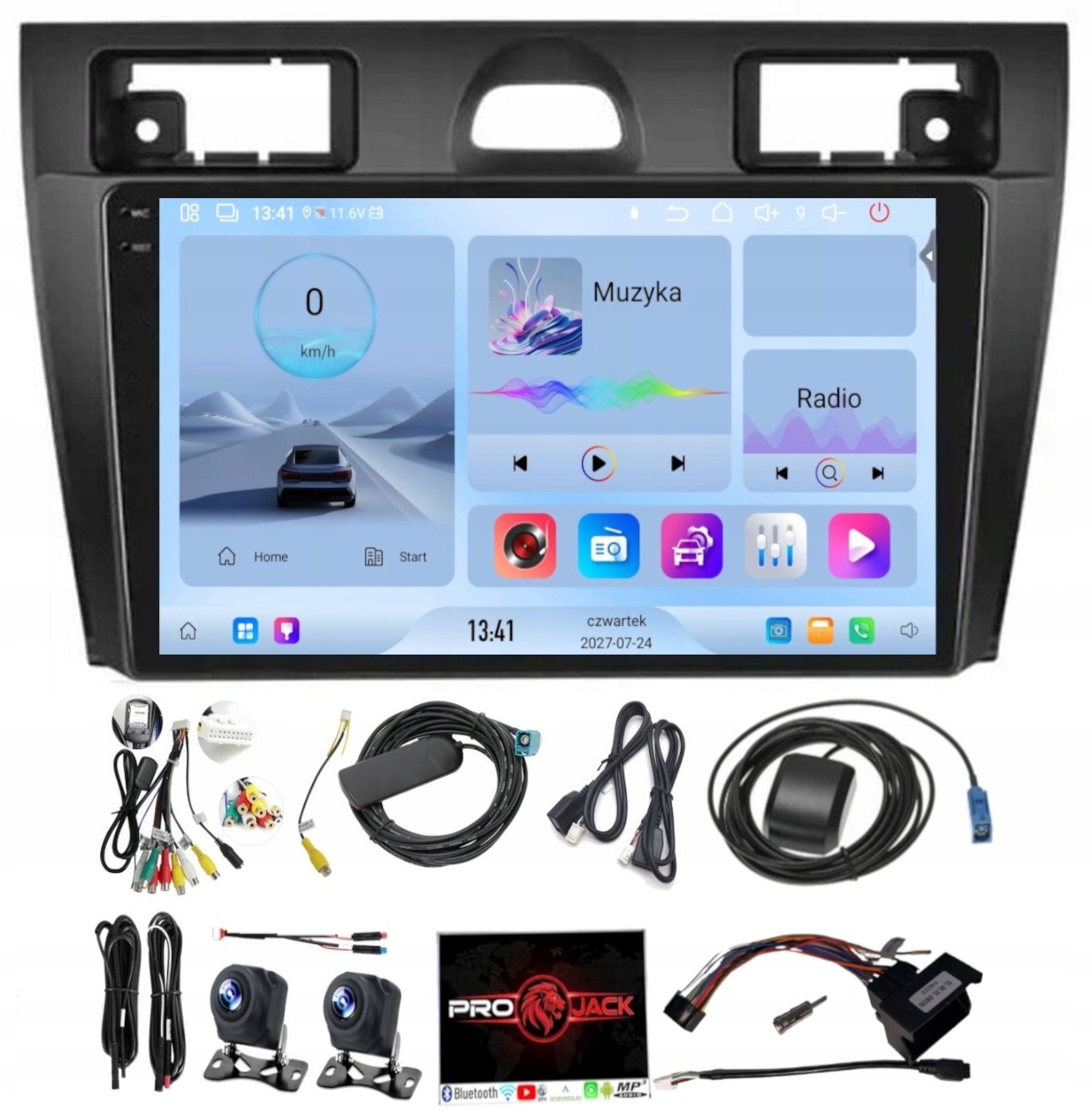 Rádio Navigácia Gps Android Auto Ford Fiesta 2002-2008 4GB 64GB Sim
