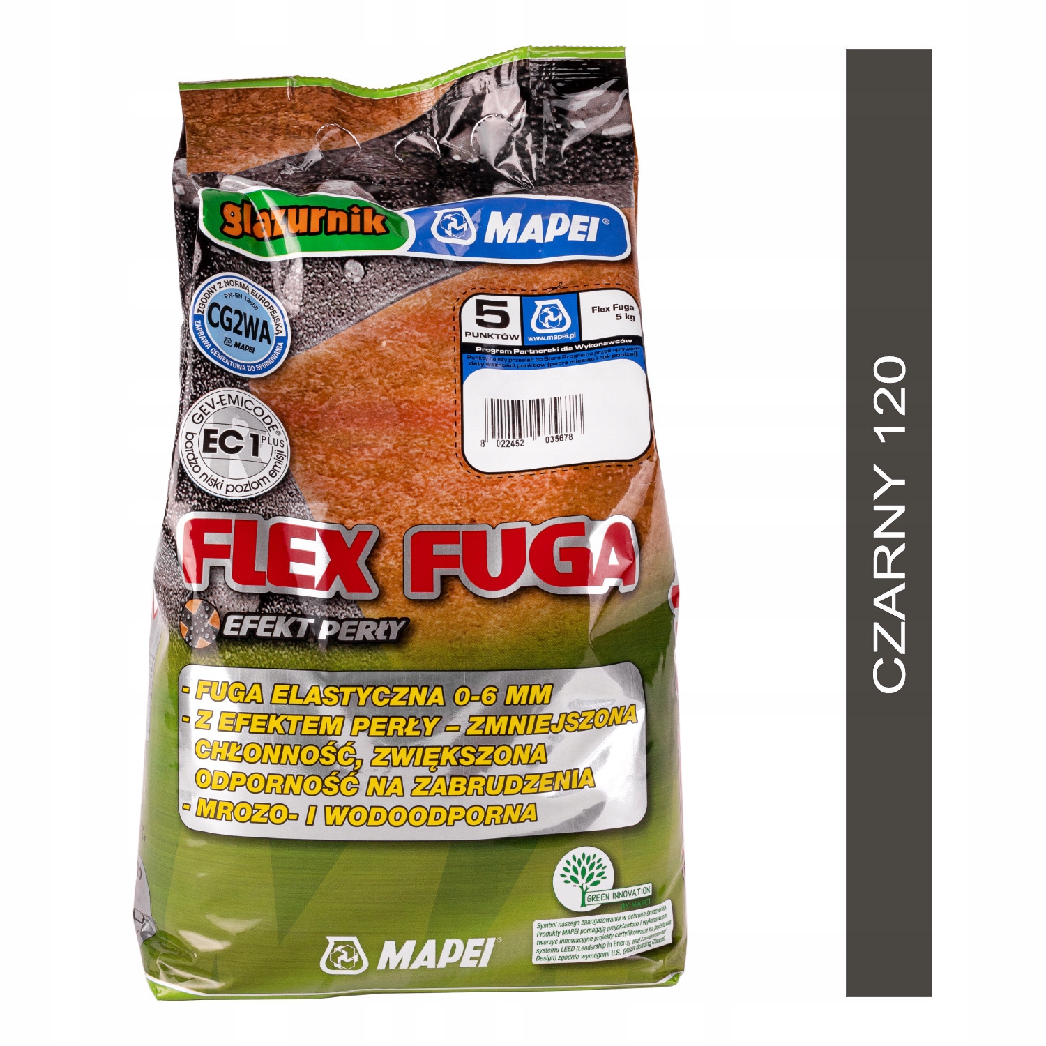 

Glazurnik Mapei Flex Fuga 5 kg czarny (120)