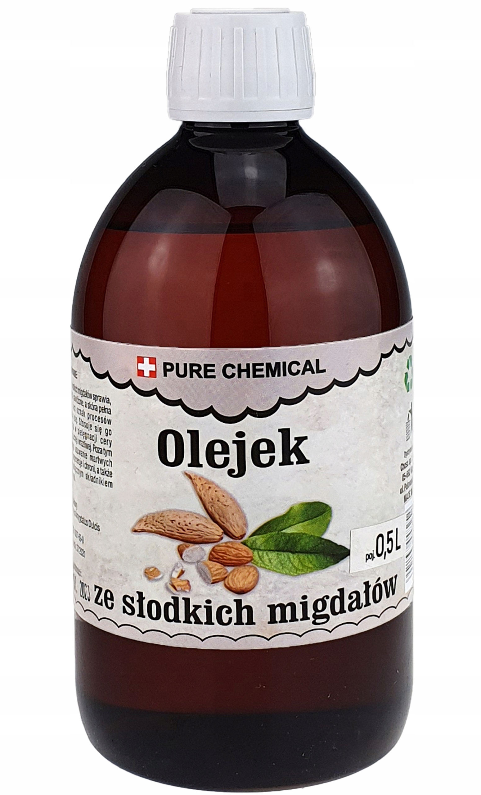 NATURALNY OLEJ ZE SŁODKICH MIGDAŁÓW 0,5L 500ml