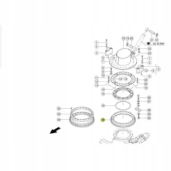ВЕНОК ПОВОРОТНОГО СТОЛА CLAAS JAGUAR 1408990