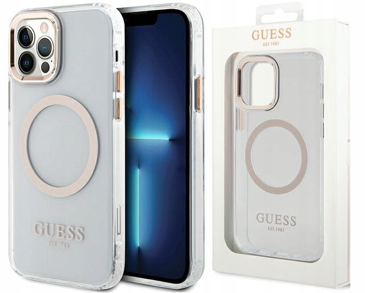 Guess obal Pevné pouzdro Magsafe pouzdro kryt pro iPhone 12/12 Pro