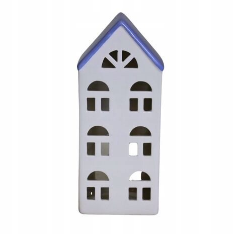 DOMEK DOM CERAMICZNY ŚWIECZNIK LAMPION KAMIENICZKA TEALIGHT NA PREZENT