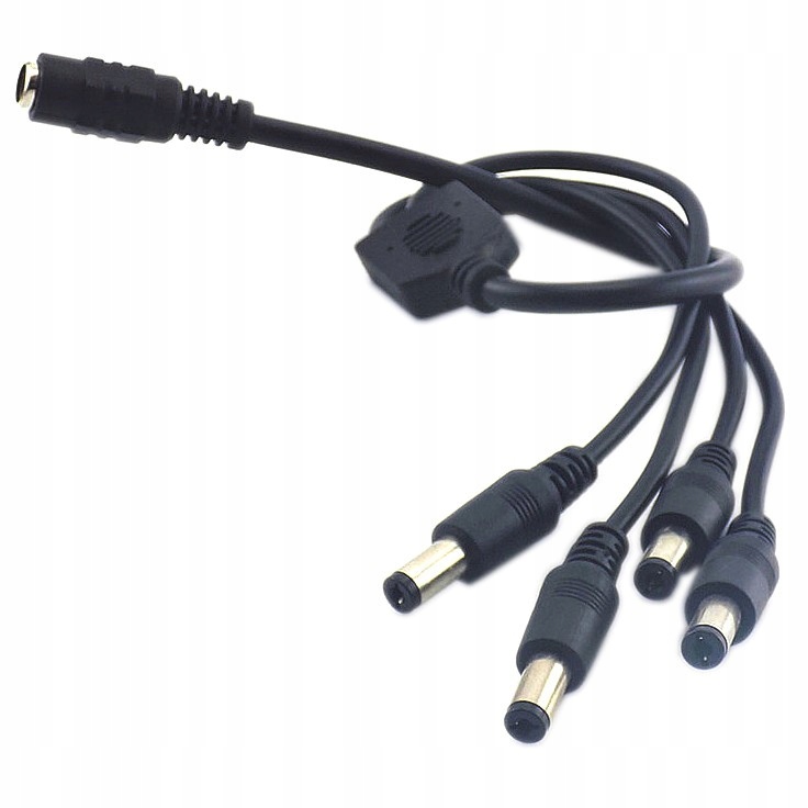 

Złączka rozgałęziacz kabel mono 5,5/2,1mm 1 na 4