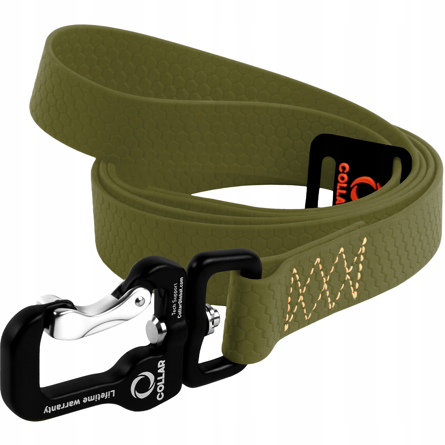 Levně Vodítko pro psa, extra silné, voděodolné, odolné, khaki barva, 300 cm, šířka 25 mm