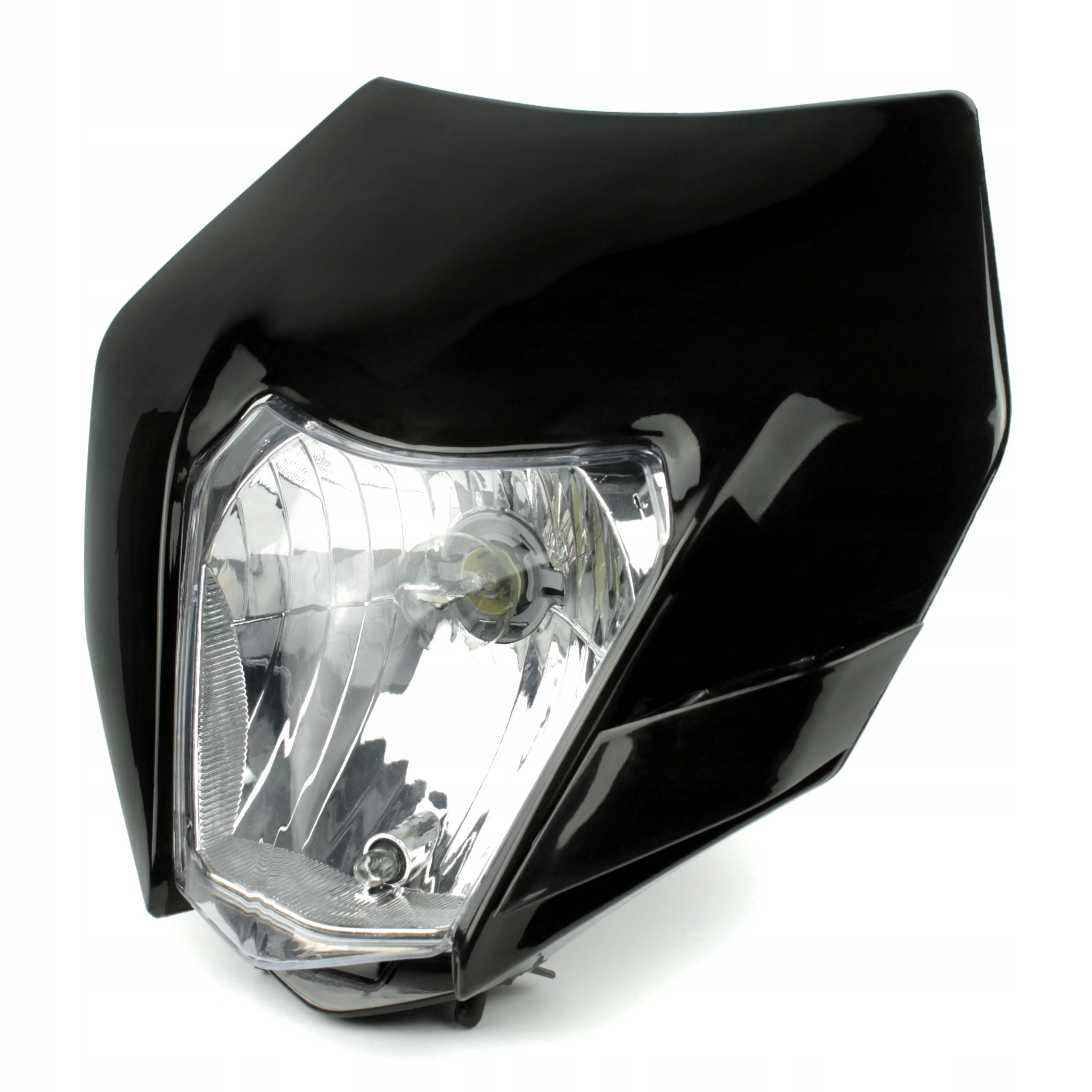 

Owiewka Z Reflektorem Lampa Przód Motocykl Czarna