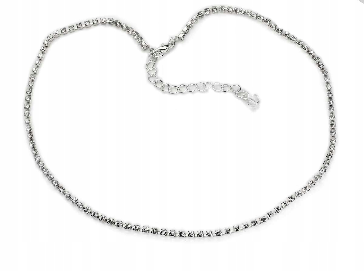 

Naszyjnik Srebrny Ślubny Choker Kryształy Jablonex