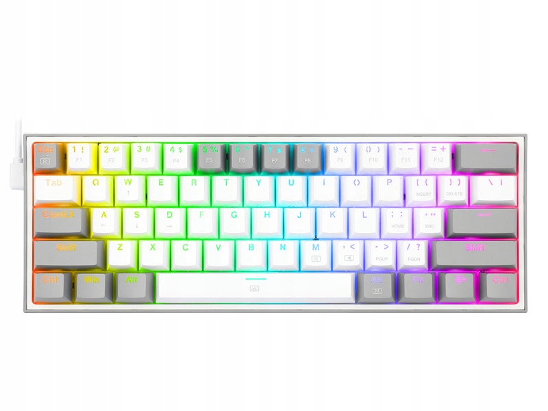Klawiatura przewodowa Redragon Fizz RGB (biała)