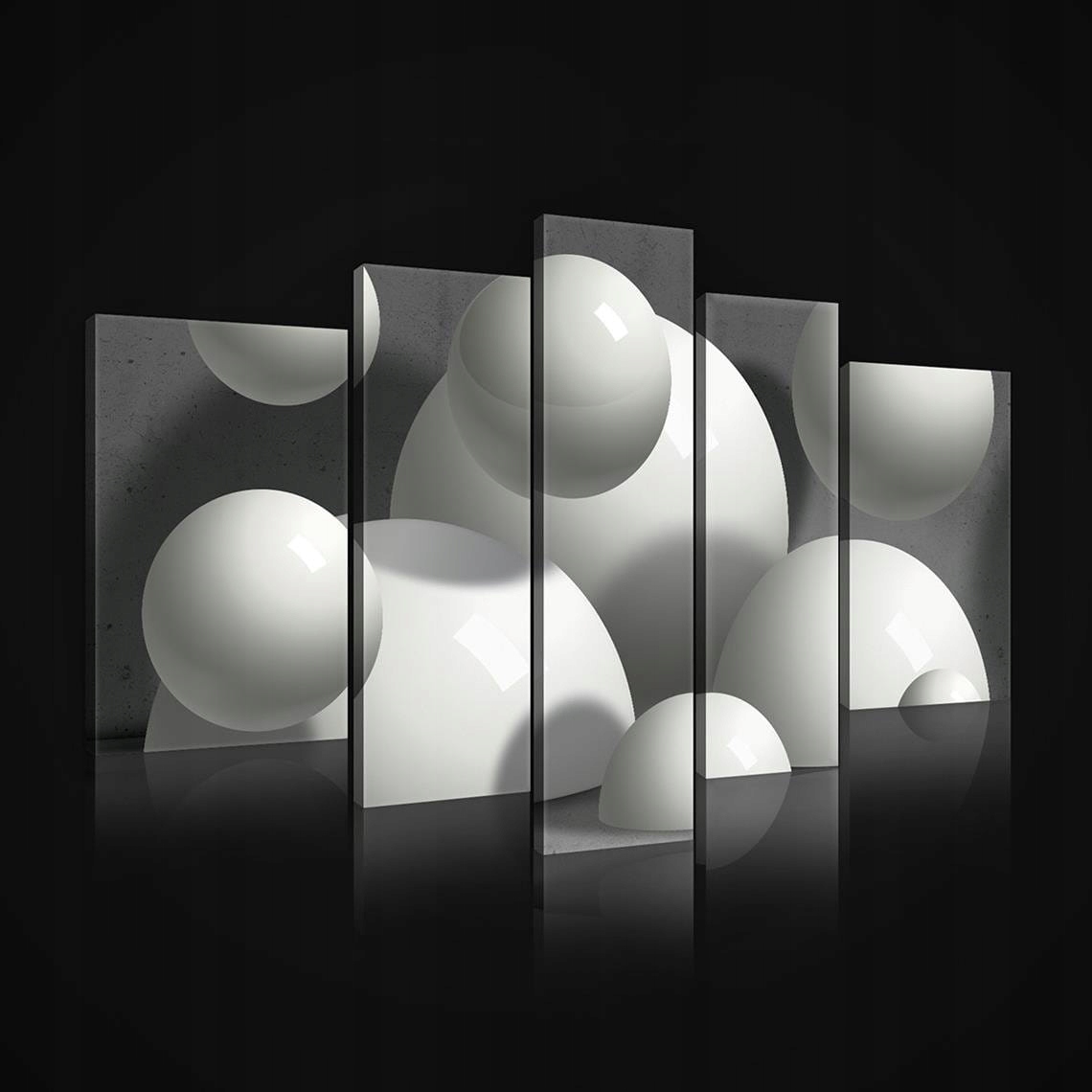 Obraz 170x100 Geometrické tvary sféry svetlo tieň minimalizmus
