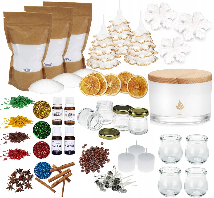 Velká sada na výrobu svíček XXL svíčky pro vánoční dekorace 28