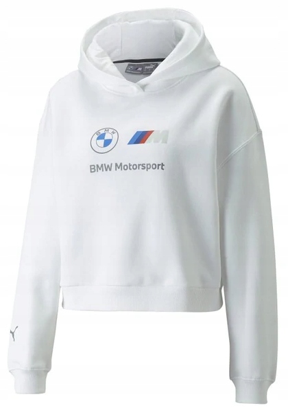 Bluza z kapturem biala BMW roz S LIFESTYLE 2022