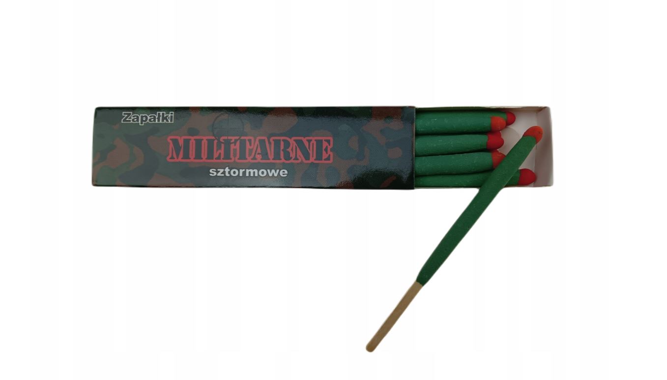 Zapałki militarne sztormowe Długie Survival EDC