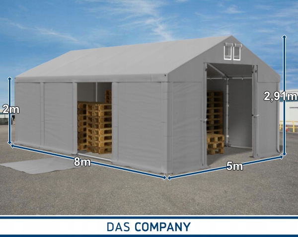 Namiot MAGNUS 5x8 magazynowy RÓŻNE KOLORY Szerokość 5 m