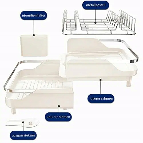 Erreke Suszarka do naczyń z ociekaczem i uchwytem Typ do zlewu