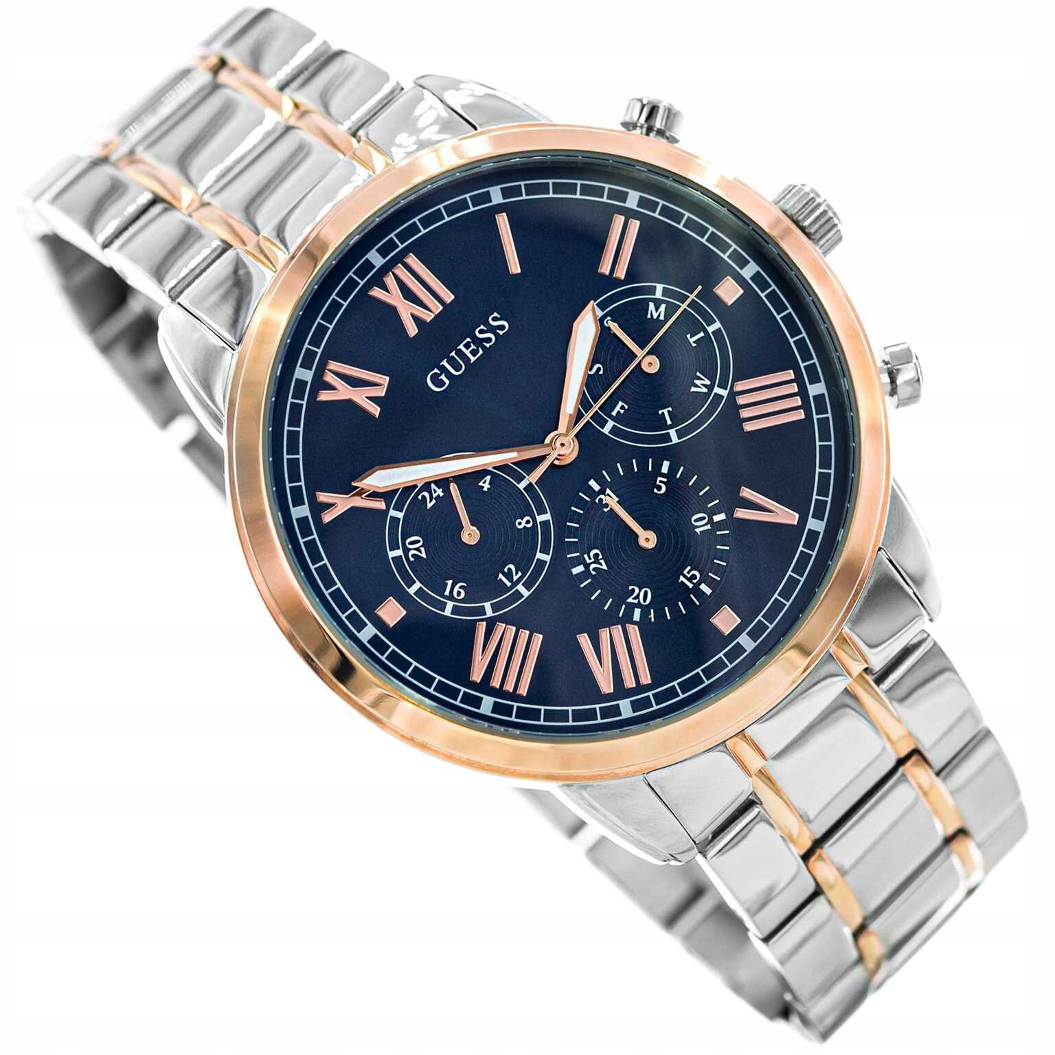 Pánské Hodinky Guess W1309G4 Hendrix Datumovka Na Ocelovém Náramku, Elegantní