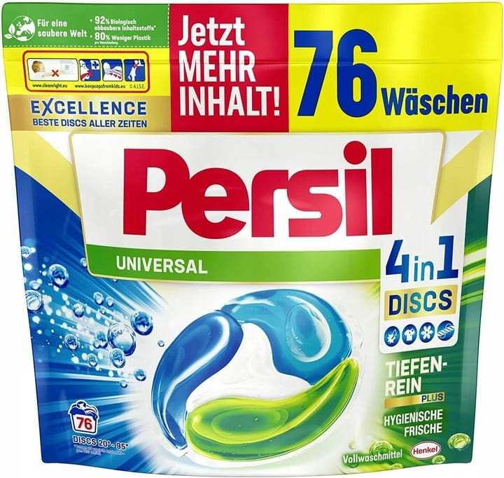 Persil Discs 4in1 kapsułki do prania tkanin uniwersalnych universal 76 szt