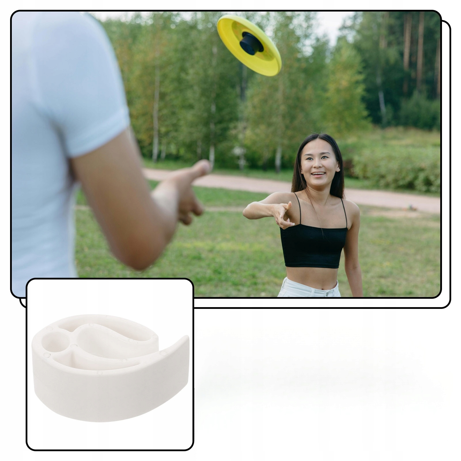 PRZENOŚNY KLIP W ZABAWKACH OUTDOOROWYCH BIAŁY Marka bez marki