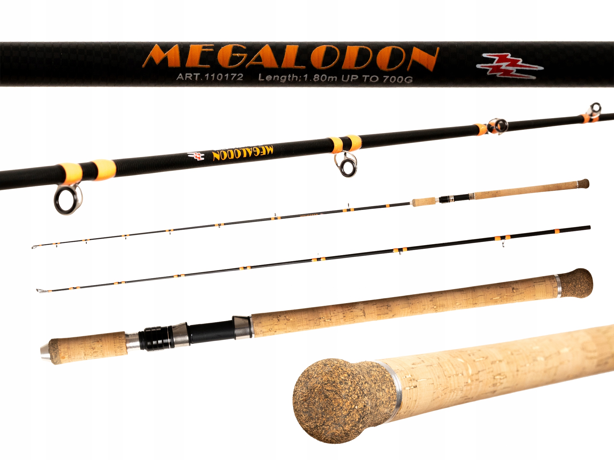 Prut Rumpol Megalodon 180 CM 700 G Silný Na Sumce Tresky