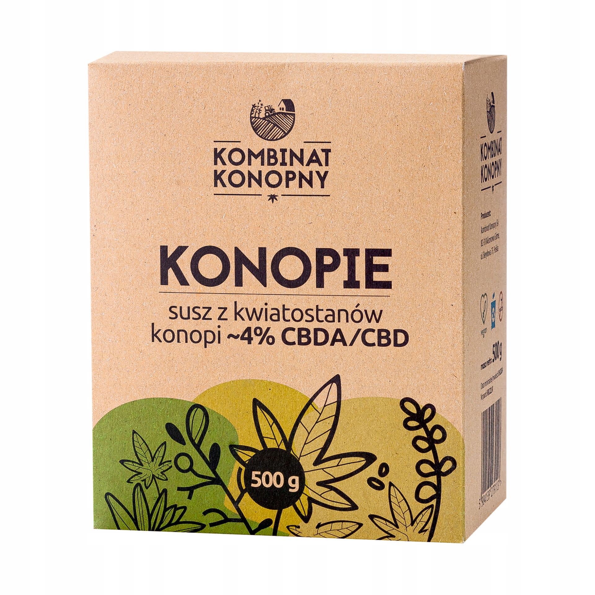 

Susz konopny CBDa ~4% 500 g Kombinat Konopny