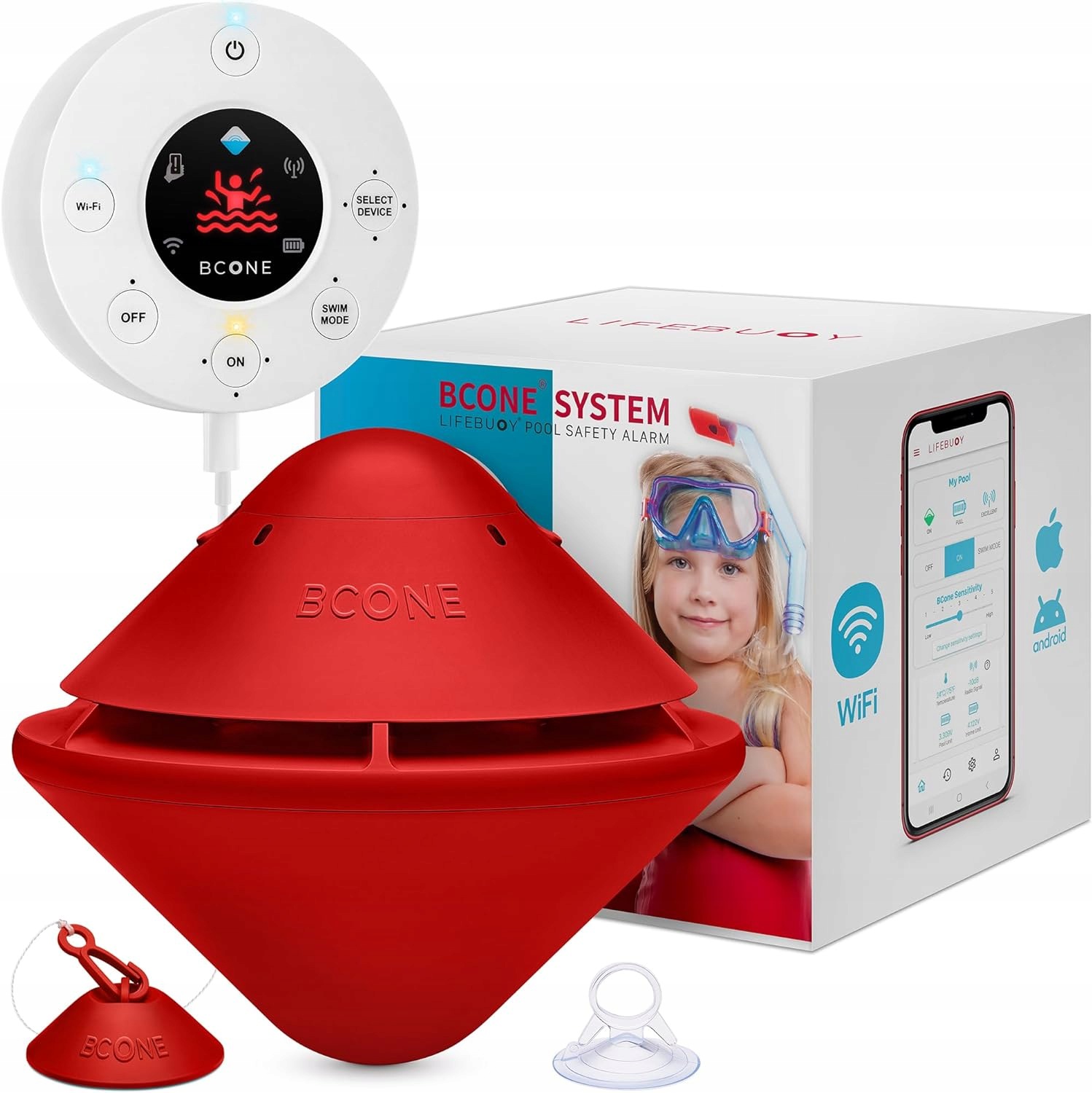 Bcone System Alarm Basenowy Połączony z Alexą dla Bezpieczeństwa