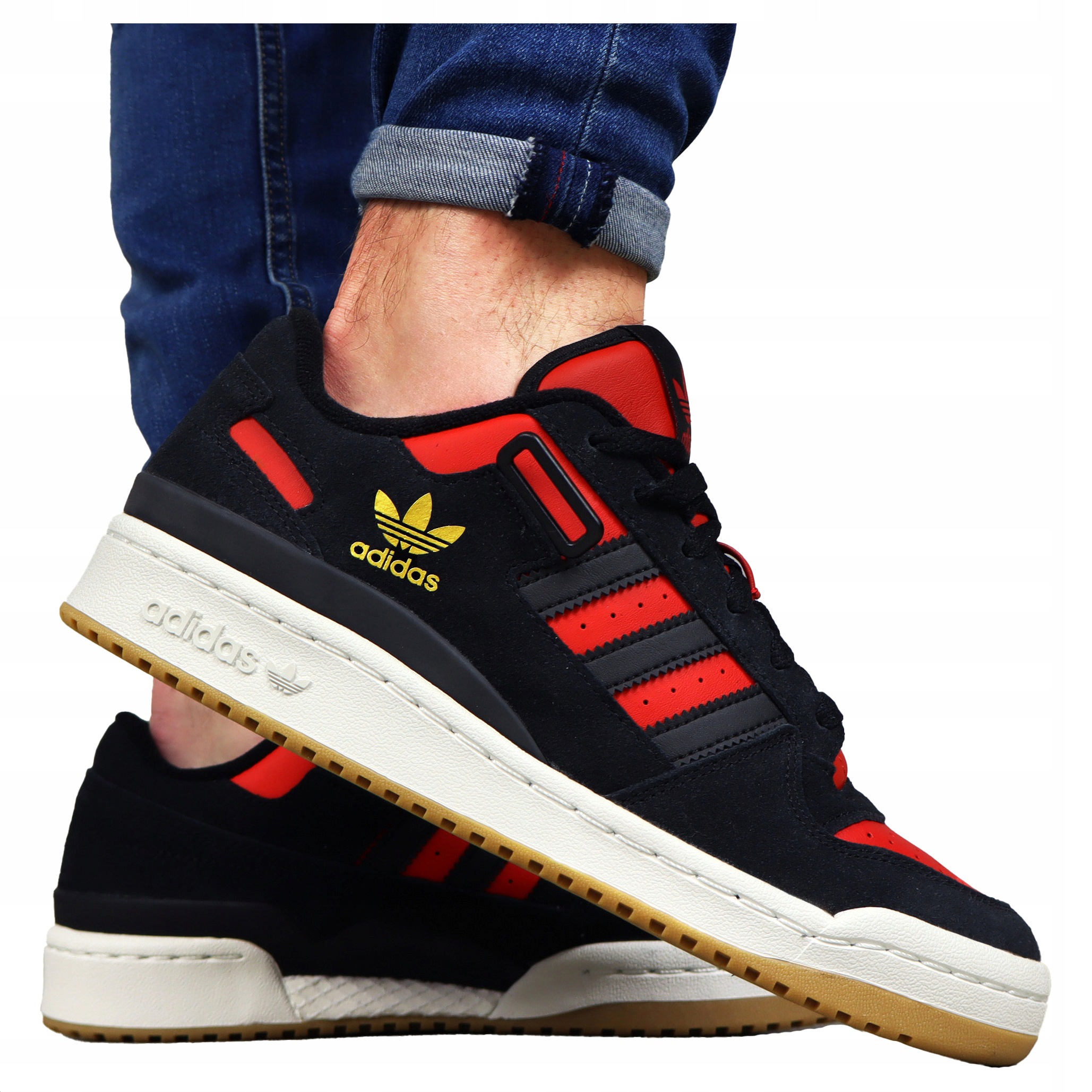 pánské boty Adidas Kožené Černé z kůže sportovní tenisky Pohodlné