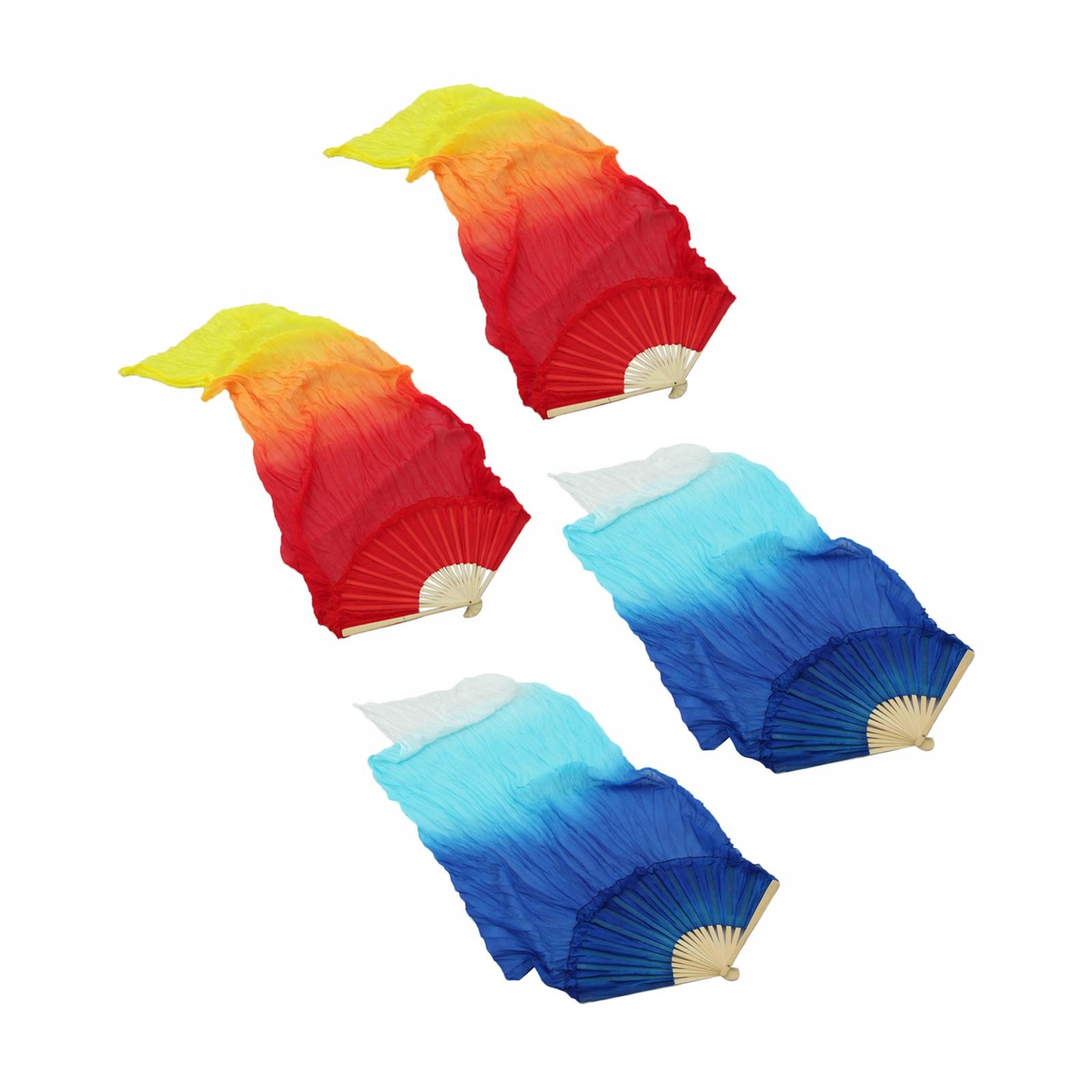 2 Paires D\\ éventails En Soie De Danse Du