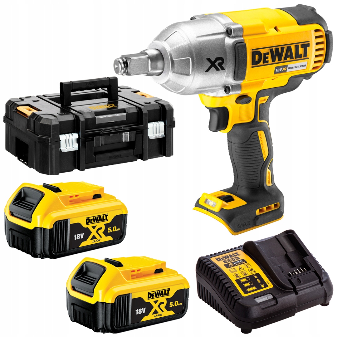 Akumulátorový rázový uťahovák 18V, 1/2" 950 Nm, 3-rýchlostný 2x5Ah DeWALT DCF899HP2