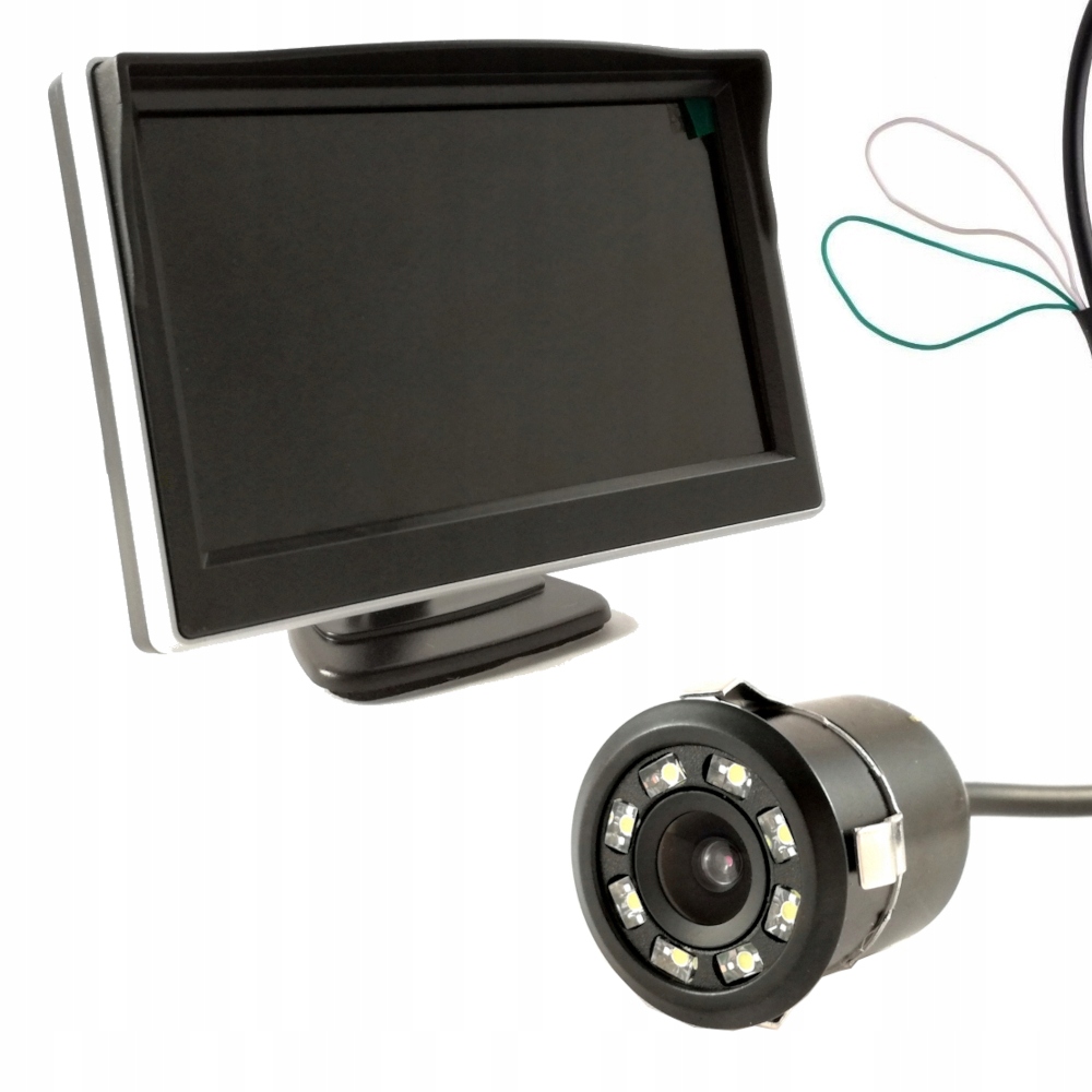 Monitor 5 cali KAMERA cofania W ZDERZAK Bez Linii