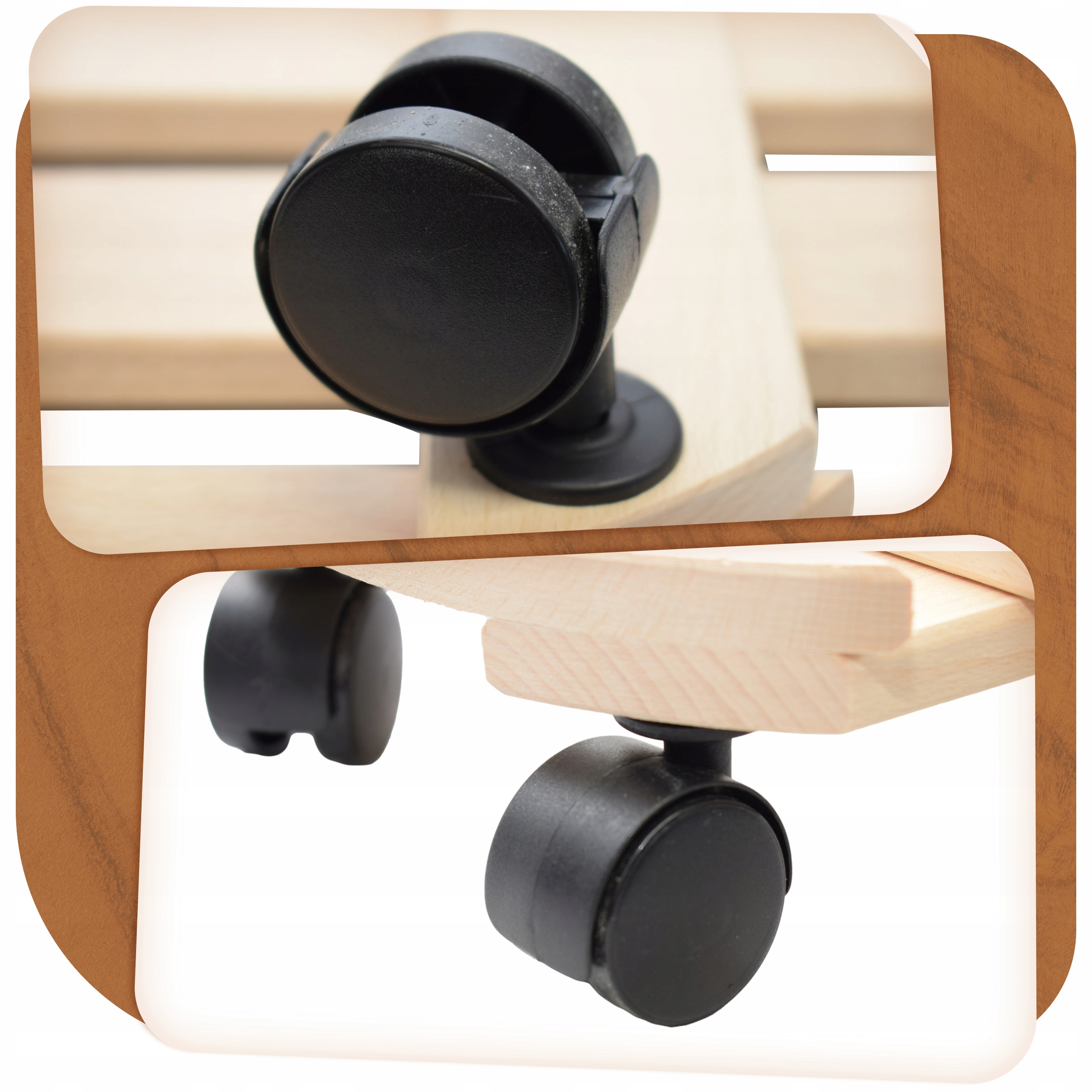 PODEST PODSTAWKA DREWNIANA POD KWIATEK DONICĘ DONICZKĘ NA KÓŁKACH SOLIDNA Marka inna