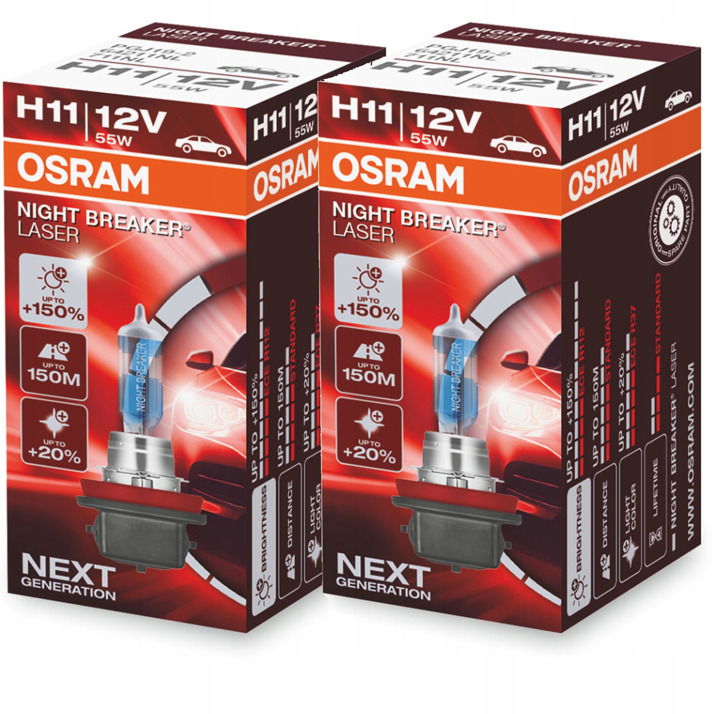 

Osram Żarówki H11 Night Breaker Laser +150%