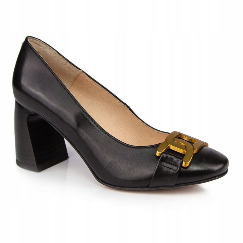 Simen 5120A Lodičky Sloupek Kůže Černá 38