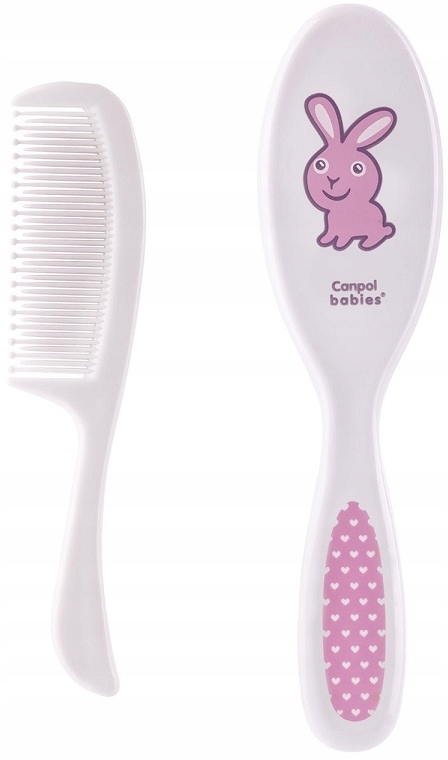CANPOL SZCZOTKA + GRZEBYK DO WŁOSÓW MIĘKKA ZWIERZAKI