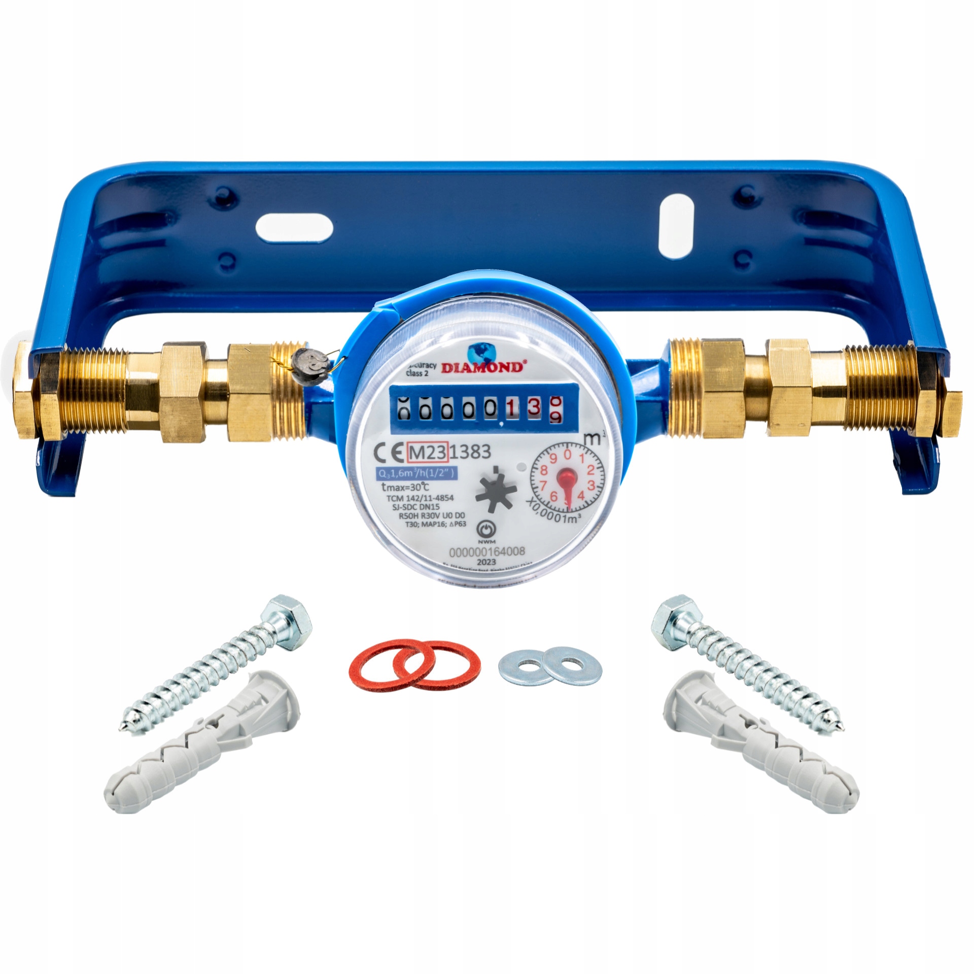 Sada Vodoměru Studené Vody Počítadlo 3/4 4,0 M3 2030 Konzolový Držák