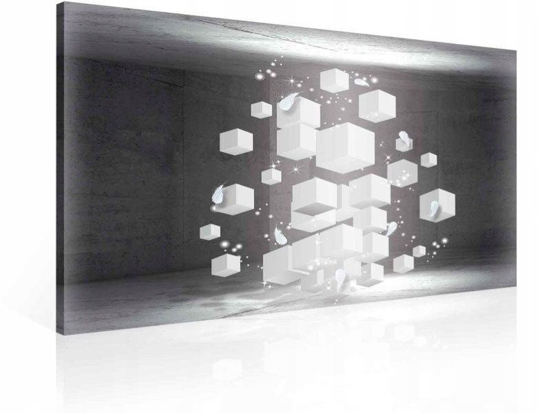 Obraz 80x60 kostky 3D abstrakce prostor geometrie minimalismus futurismus