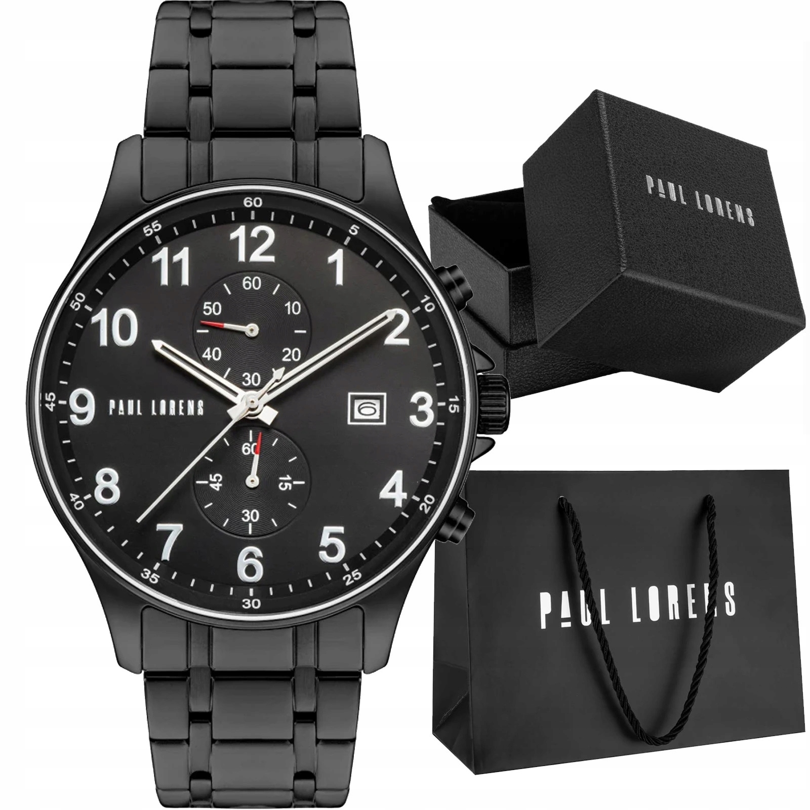 Pánské hodinky na ocelovém náramku s datumovkou a stopkami