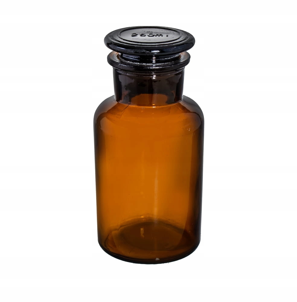 

Butelka szklana 250ml brąz na odczynniki z korkiem