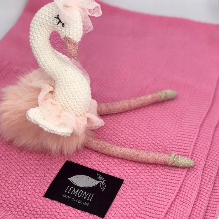 Kocyk niemowlęcy bawełniany 100% tkany Lemonii Materiał wykonania bawełna