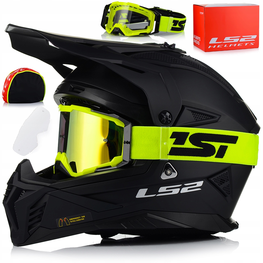 Motocyklová Prilba LS2 MX708 Fast II Okuliare Ľahká Enduro Krossová Štvorkolka