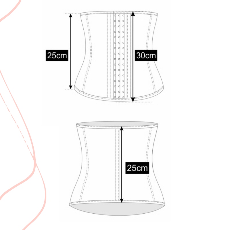 Gorset wyszczuplający modelujący CZARNY | 6XL Model Zeta Extra Curvy Plus Size