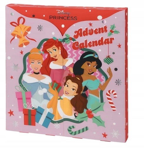 Adventní kalendář s kosmetikou Disney Princess 24 okének.