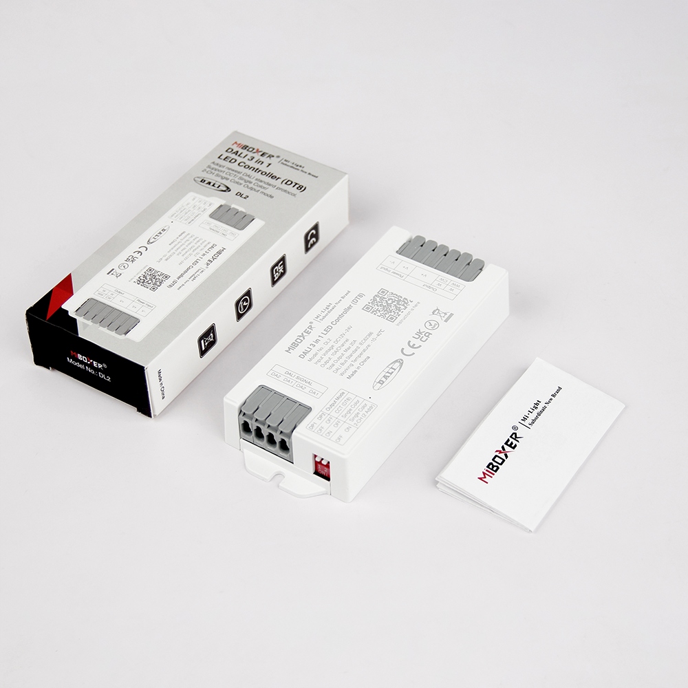 MiBoxer DL2 DALI-2 (DT8) sterownik LED CCT / Single Color 2-kanały Kod producenta DL2