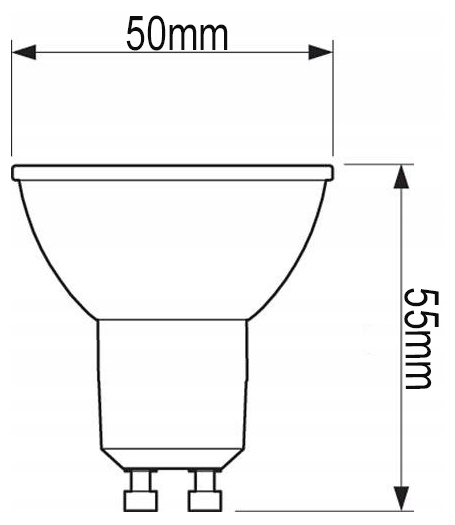 10 x Żarówka HALOGEN LED GU10 6W 60W LUMILED 6000K Kolor szkła mleczne