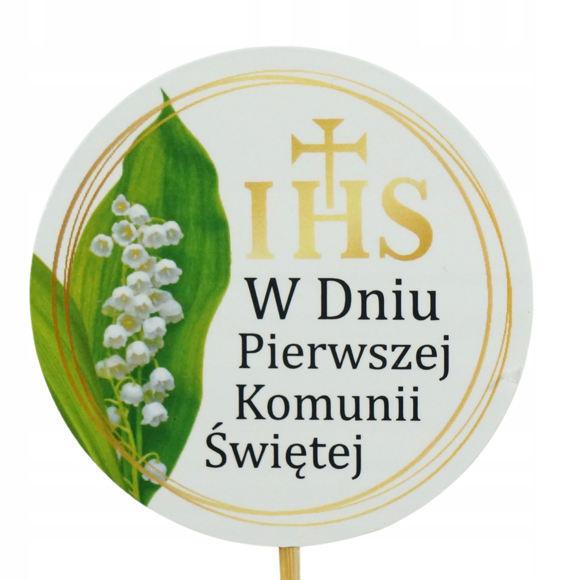 

Napis na piku papierowy topper komunijny nadruk