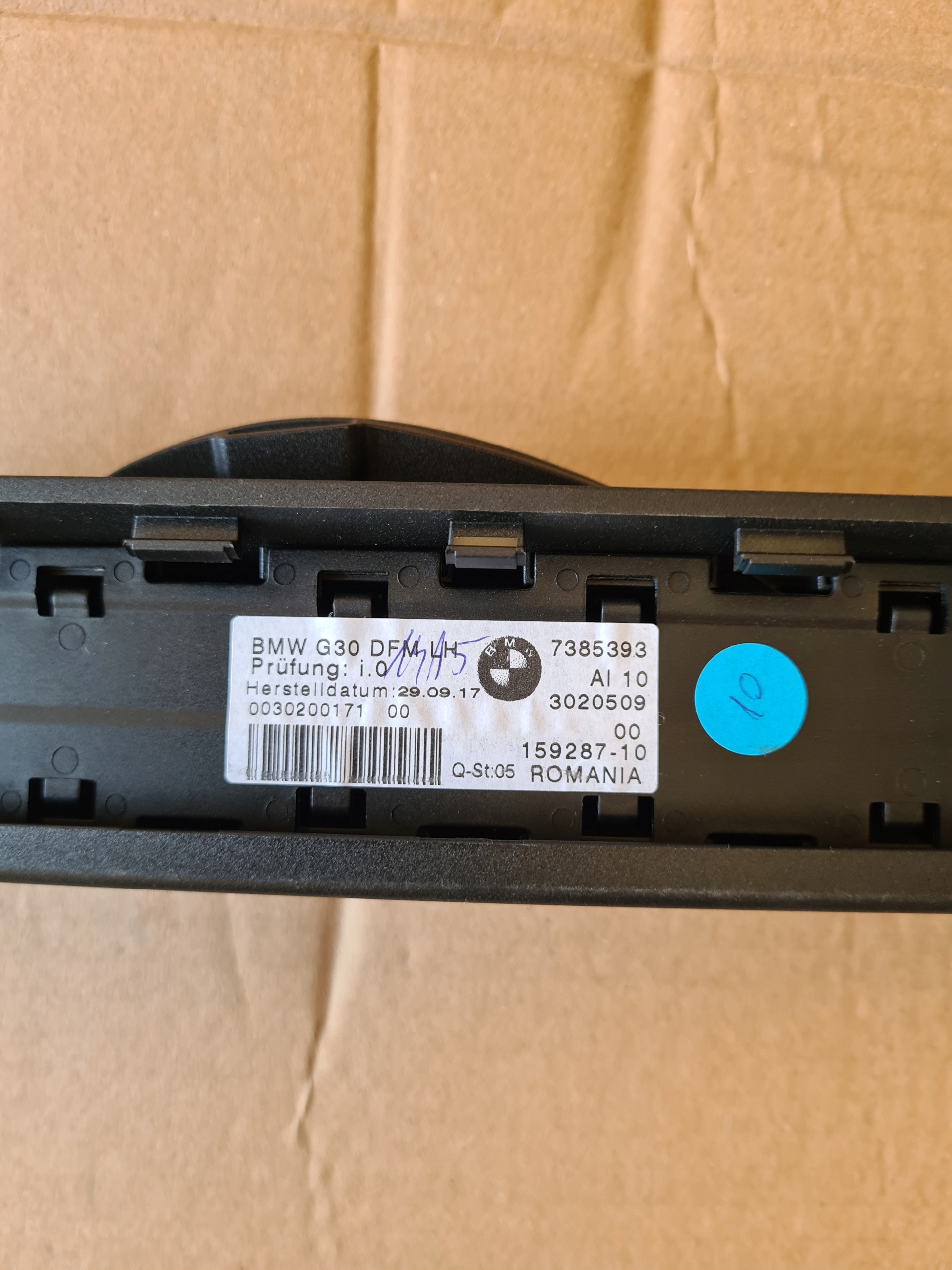 BMW 5 G30 rear blinds door left right 7385393 7385394