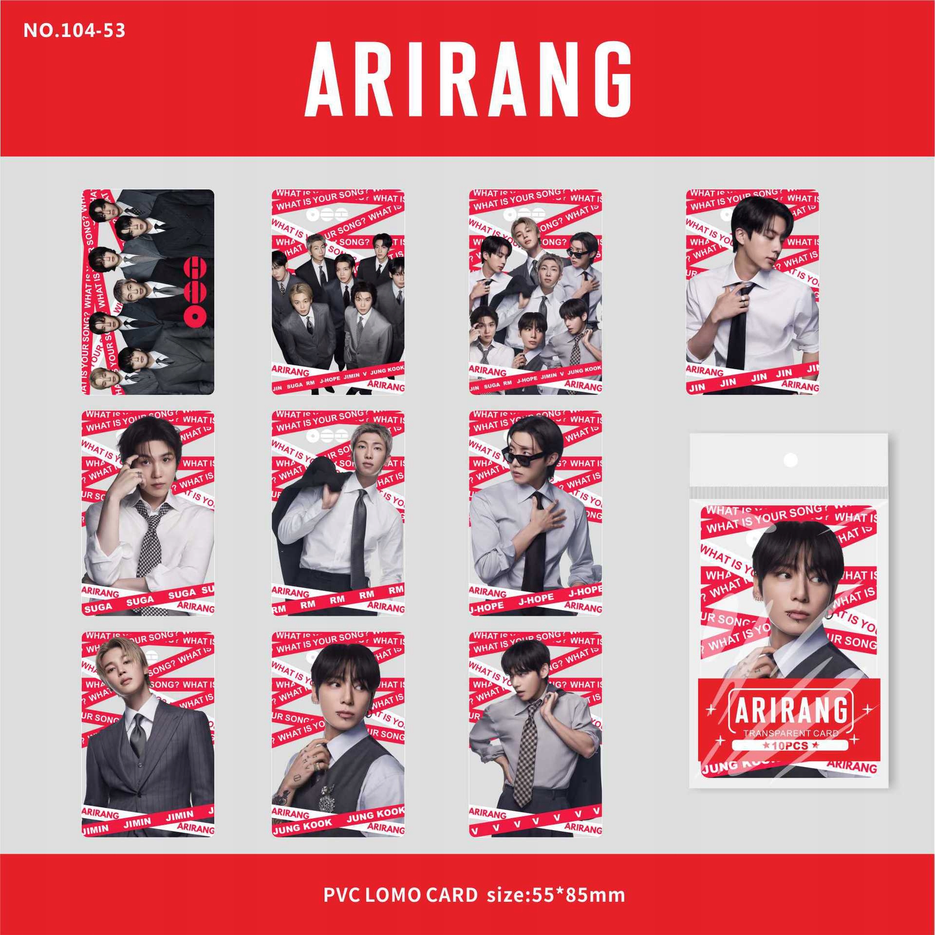 Karty Lomo Bts Photocards Arirang Kolekcjonerskie K-pop 10 szt