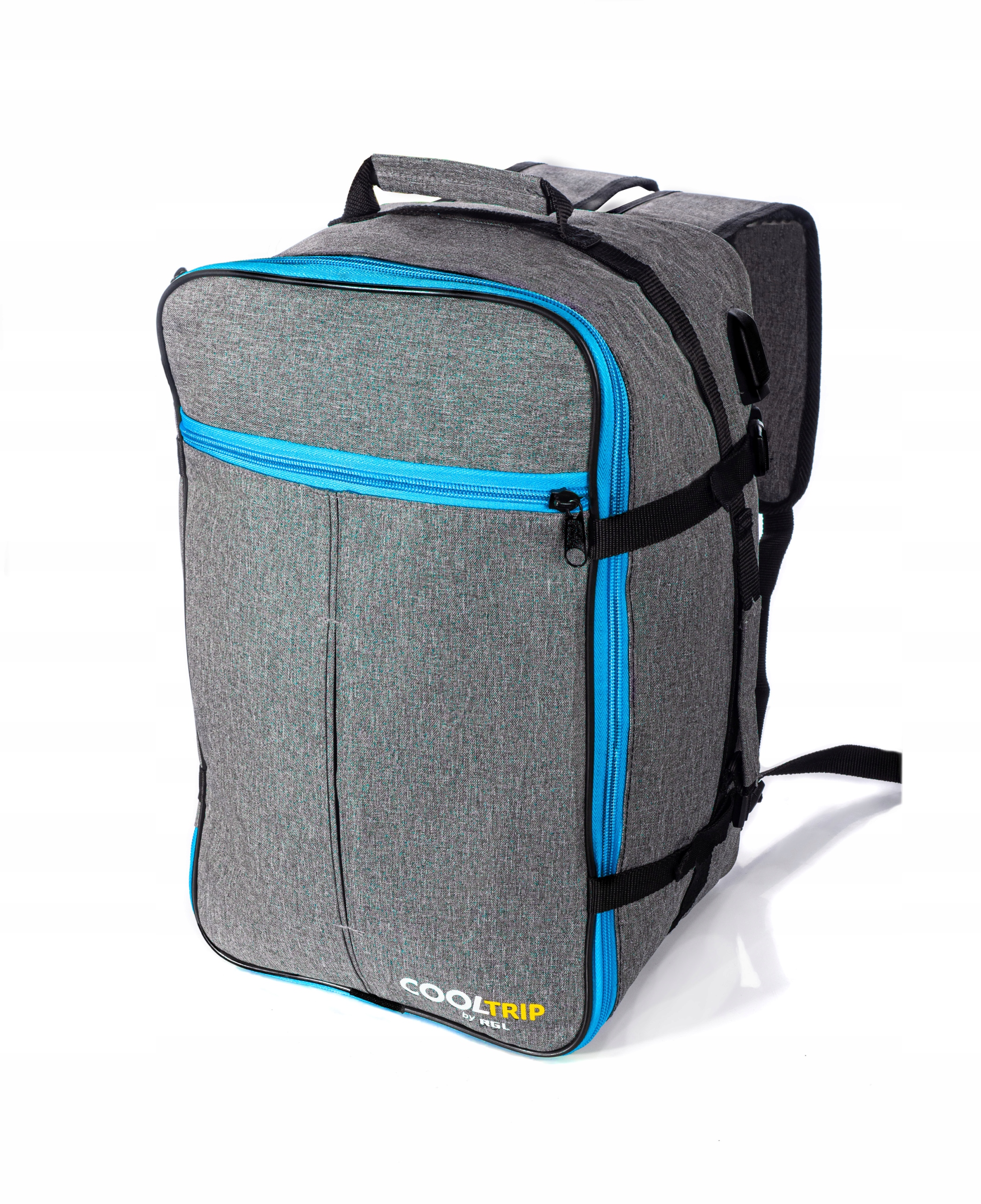 RGL Pojemny plecak turystyczny bagaż podręczny 40x30x20 + kłódka GRATIS Wzór dominujący roślinny