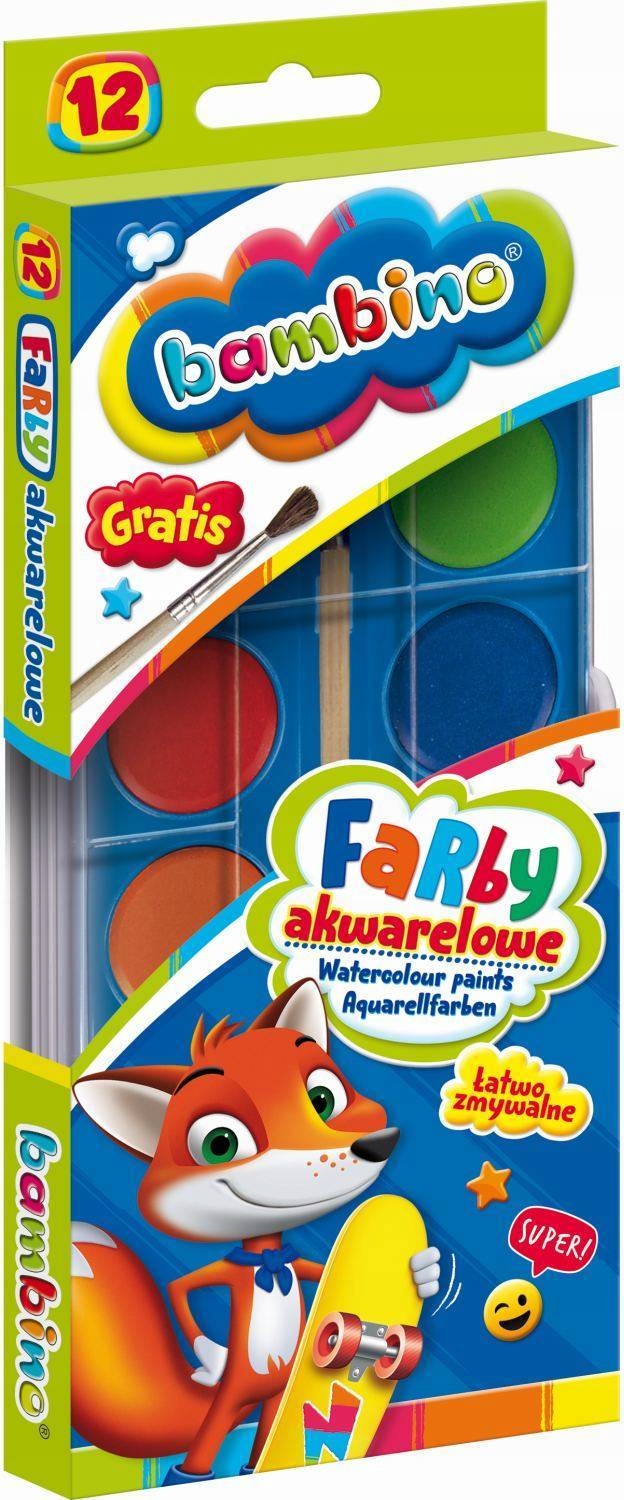 

Bambino Farby Akwarelowe Pędzelek