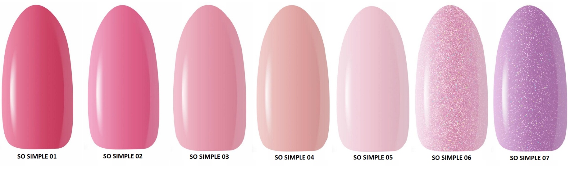 CLARESA KOLEKCJA SO SIMPLE LAKIER HYBRYDA RÓŻ WYBÓR KOLORU Kolekcja So Simple
