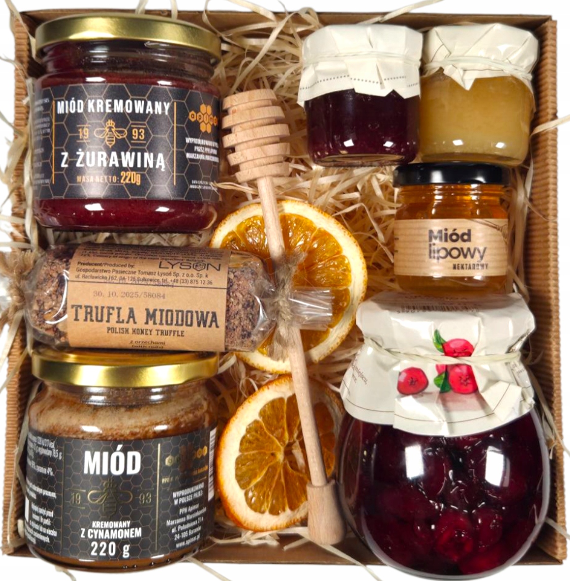 Dárková Sada Pro Maminku Babičku, Med, Lanýž, Zavařenina, Ovoce V Sirupu