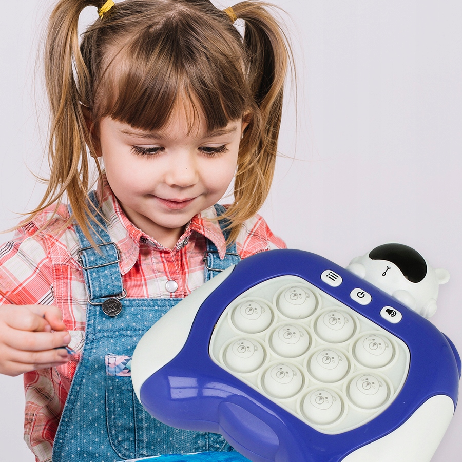 GRA ZRĘCZNOŚCIOWA POP IT POPIT ELEKTRYCZNA ANTYSTRESOWA LED DŹWIĘKI KOSMOS Certyfikaty, opinie, atesty CE EN 71